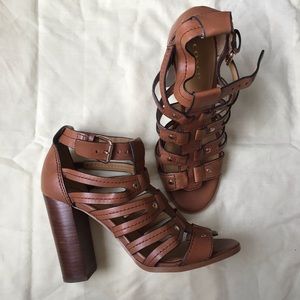 Coach leather  strap heel. Size 7